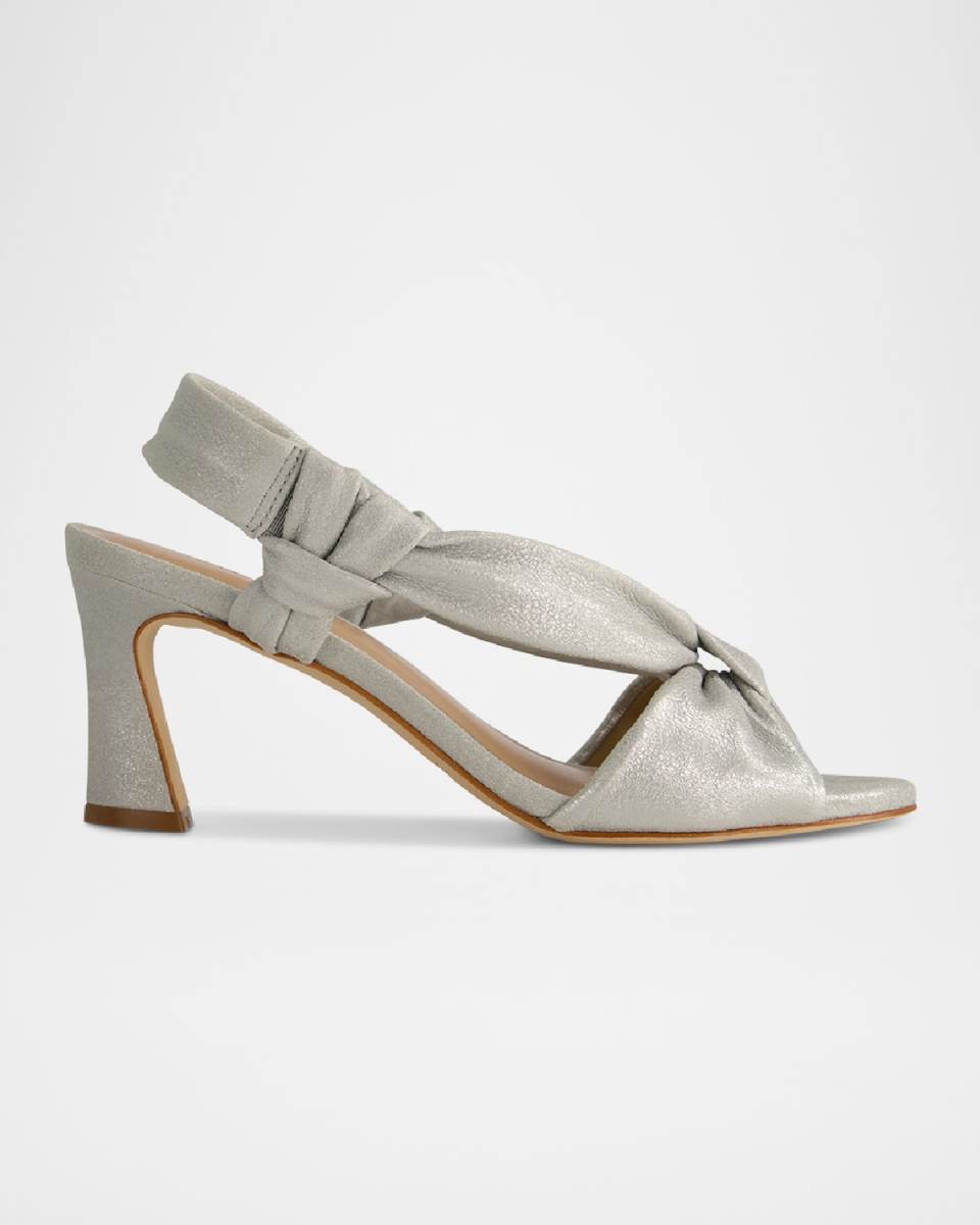 Novah SMetallic Suede Slingback Sandals
